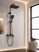 Ensemble Douche Encastré Willavia – 3 Fonctions Luxe FCL23093 Noir1
