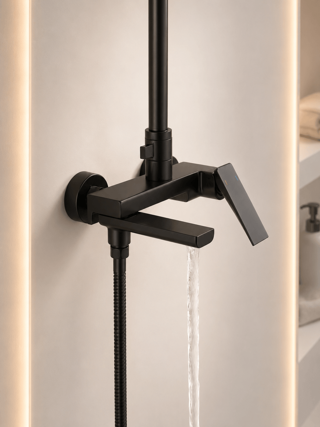 Ensemble Douche Encastré Willavia – 3 Fonctions Luxe FCL23093 Noir5