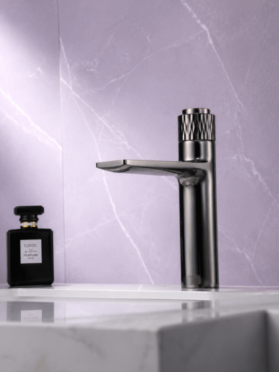 Mitigeur Lavabo Bouton-Poussoir HELIX – Gris4 FCL01810 Premium