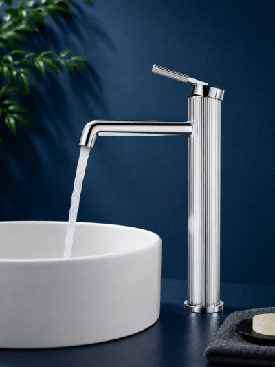 Mitigeur Lavabo Rétro VERTIKA – Col Haut Premium FCL21211 Chrome2