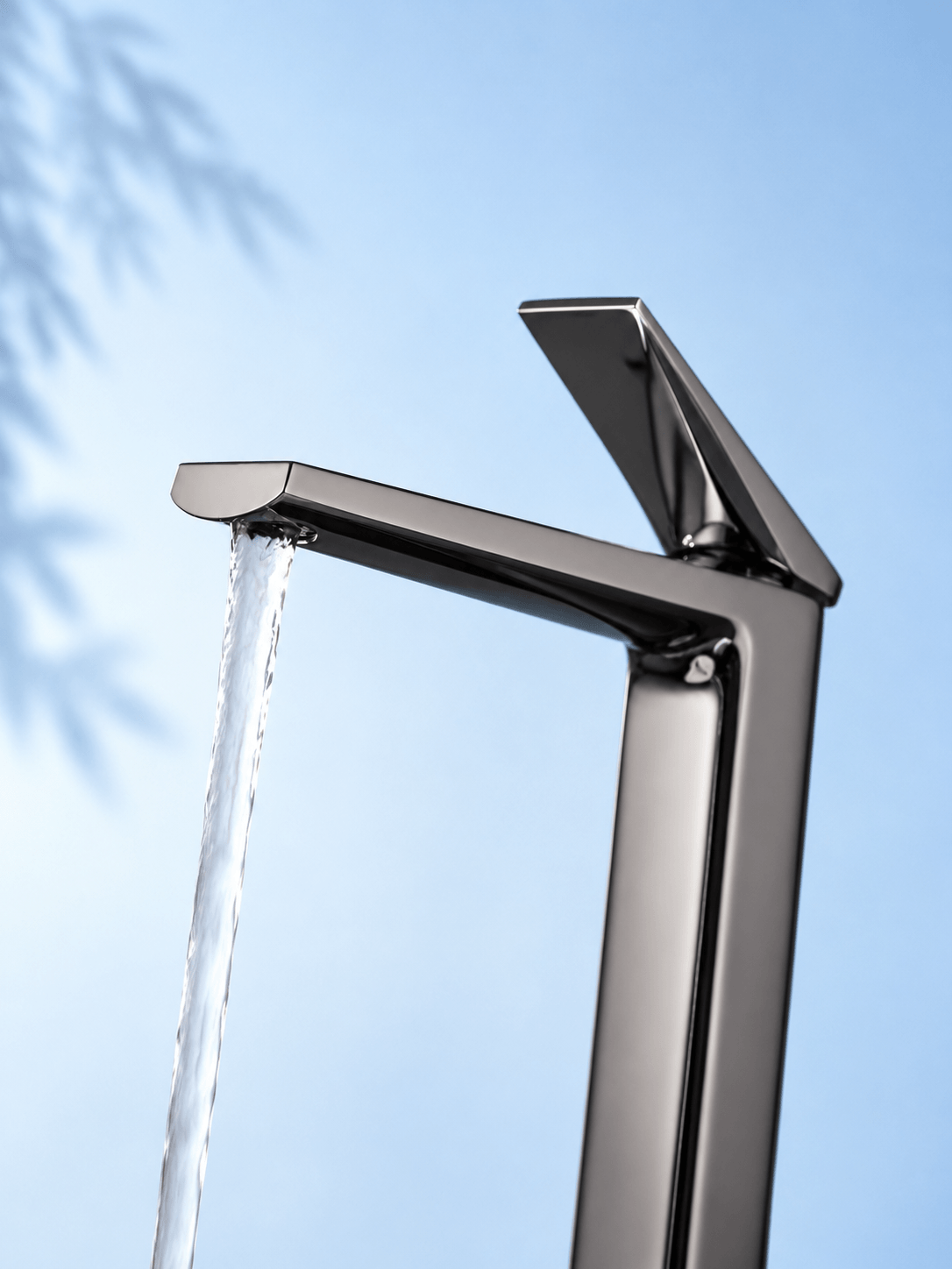 Mitigeur cascade lavabo col de cygne unique Willavia FCL23011 Gris4