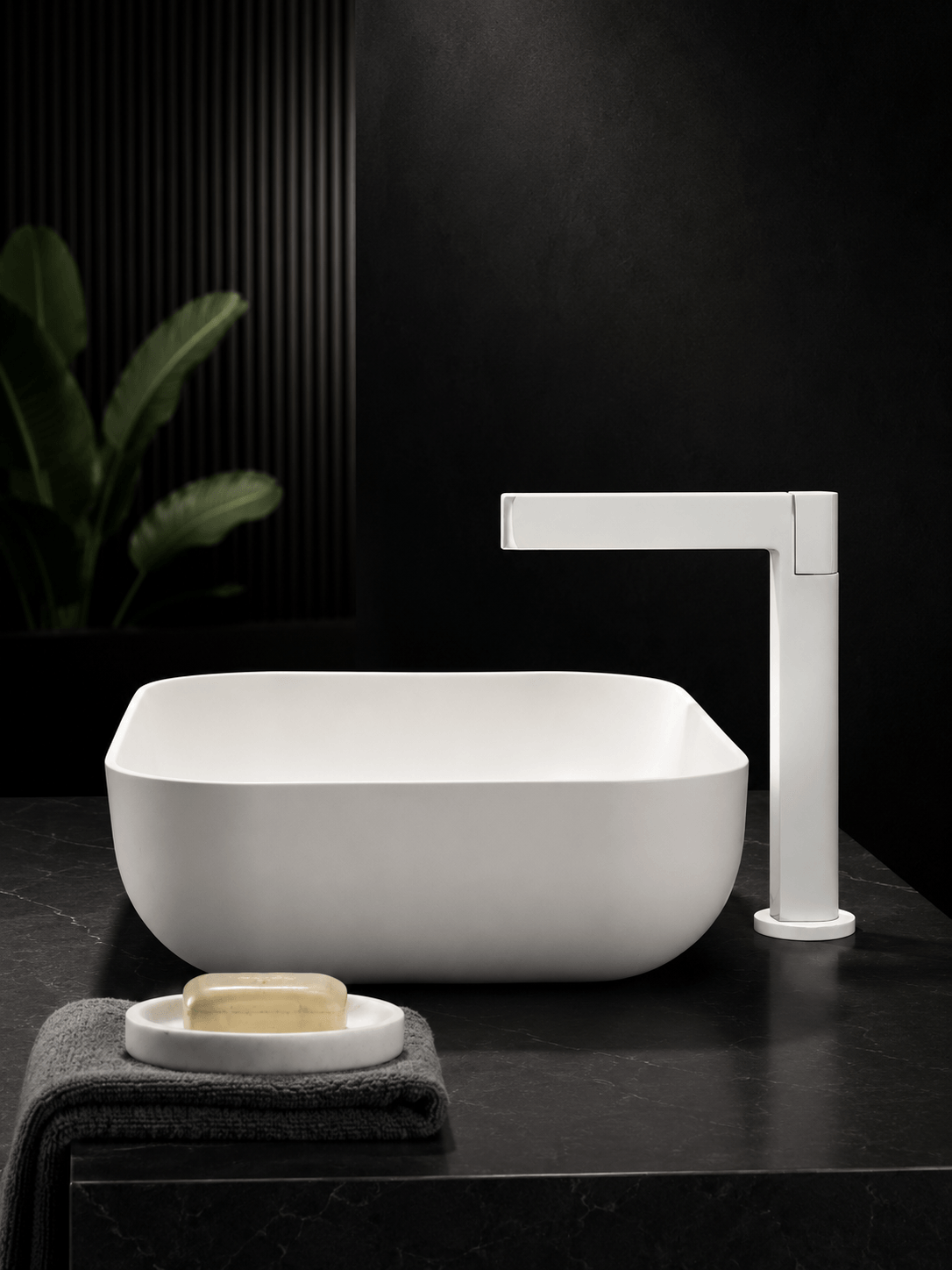 Mitigeur pour Lavabo Grand Bec unique Fancell – TÉRON FCL07811-2 Blanc1