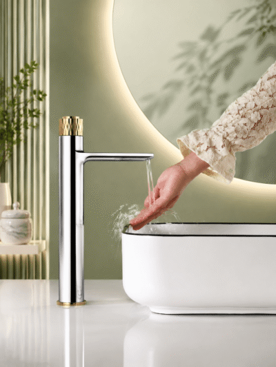 Mitigeur pour Lavabo Salle de Bain HELIX UNIQUE FCL01811 Chrome2– Premium
