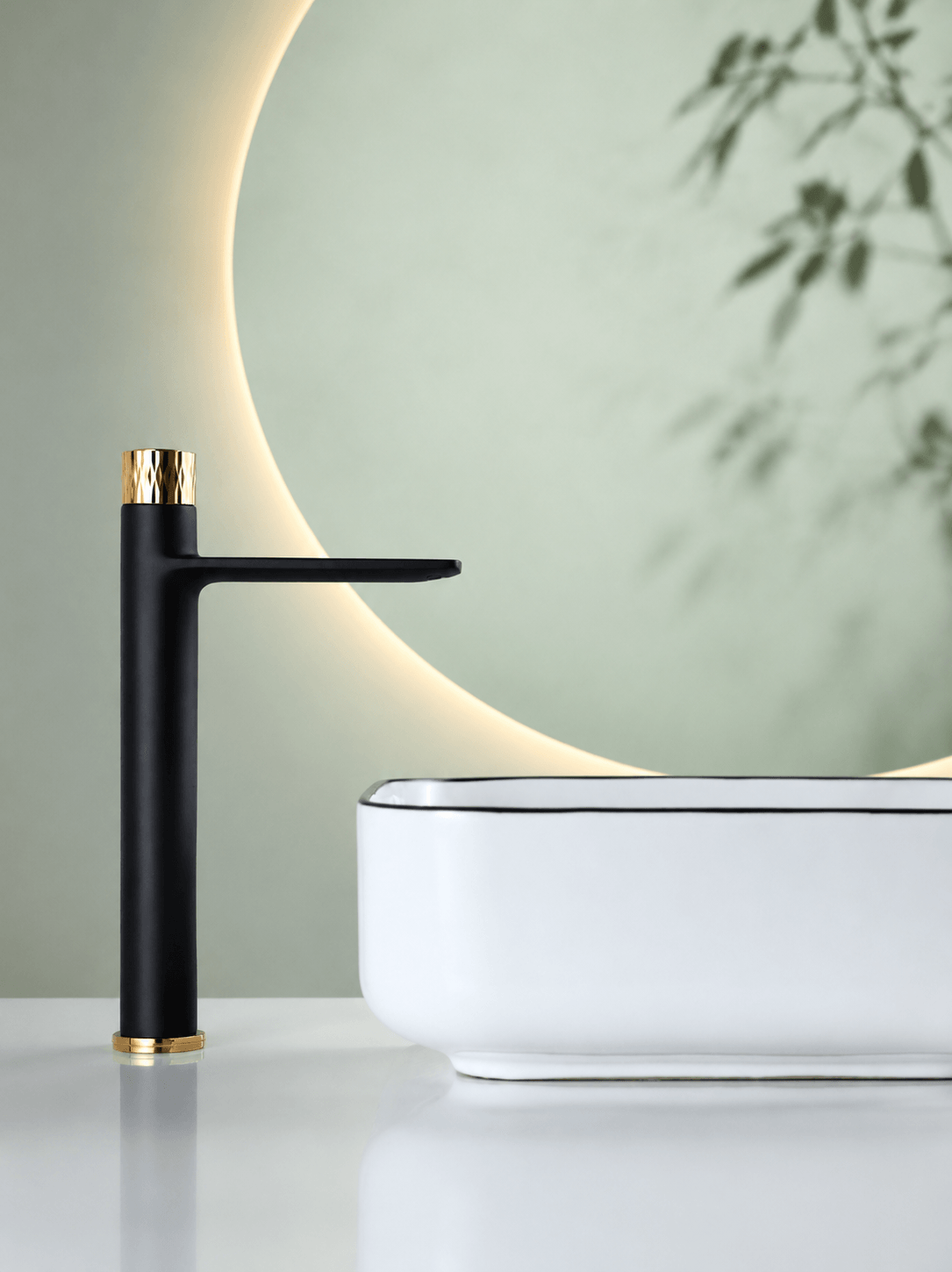 Mitigeur pour Lavabo Salle de Bain HELIX UNIQUE FCL01811 Noir1– Premium