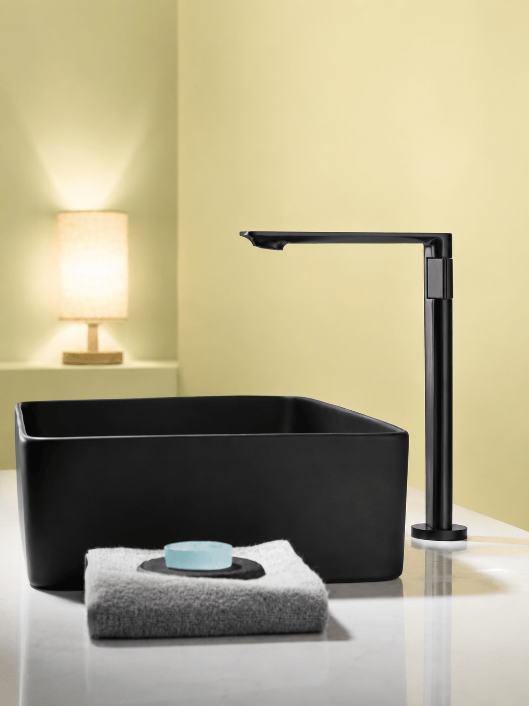 Mitigeur pour Lavabo Salle de Bain SKELIO – Chrome Premium FCL09311 Noir1