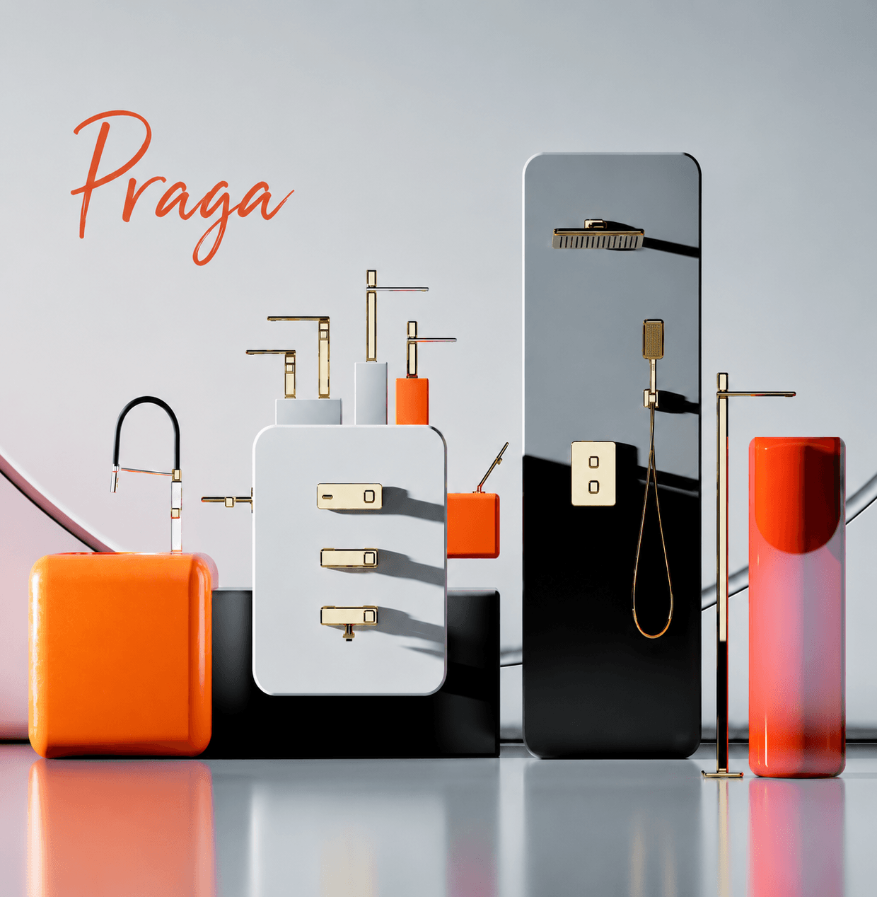 Robinetterie salle de bain PRAGA — mitigeur lavabo chrome Fancell