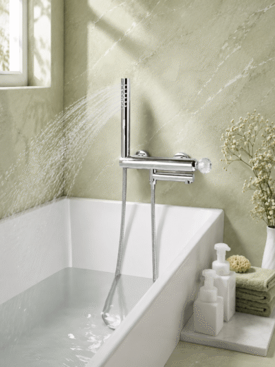 Robinet Baignoire Cristal CRISTALLO – Volant Luxe FCL16630 Chrome2