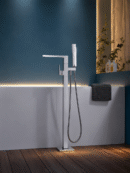 Robinet Baignoire Îlot COLONNA – Grand Modèle Autoporté FCL802 Chrome1