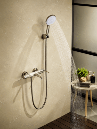 Robinet Baignoire Rétro VERTIKA – Cannelures Premium FCL21230 Doré2