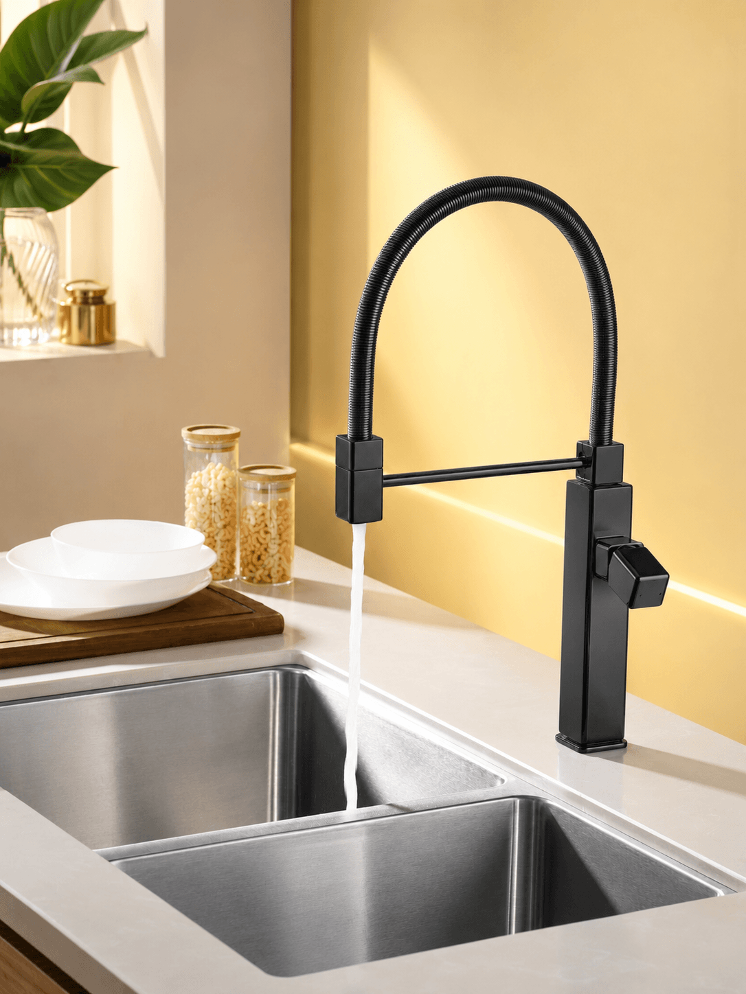 Robinet Cuisine Classique unique Fancell – PRAGA Noir2