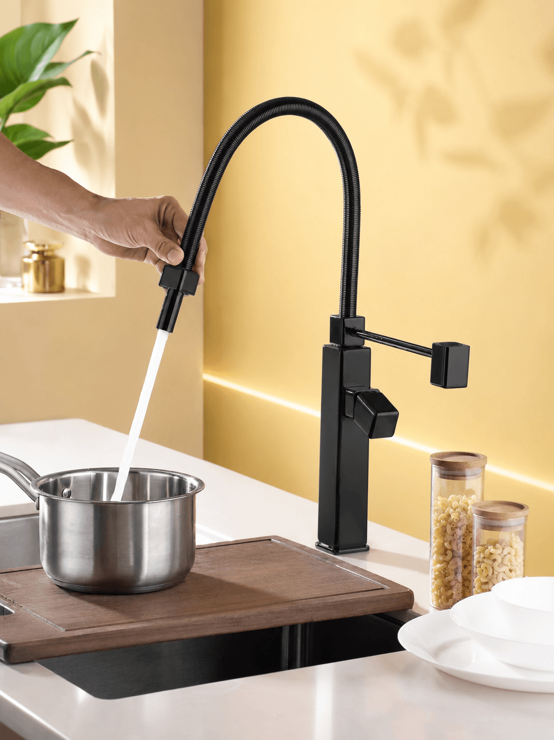 Robinet Cuisine Classique unique Fancell – PRAGA Noir3
