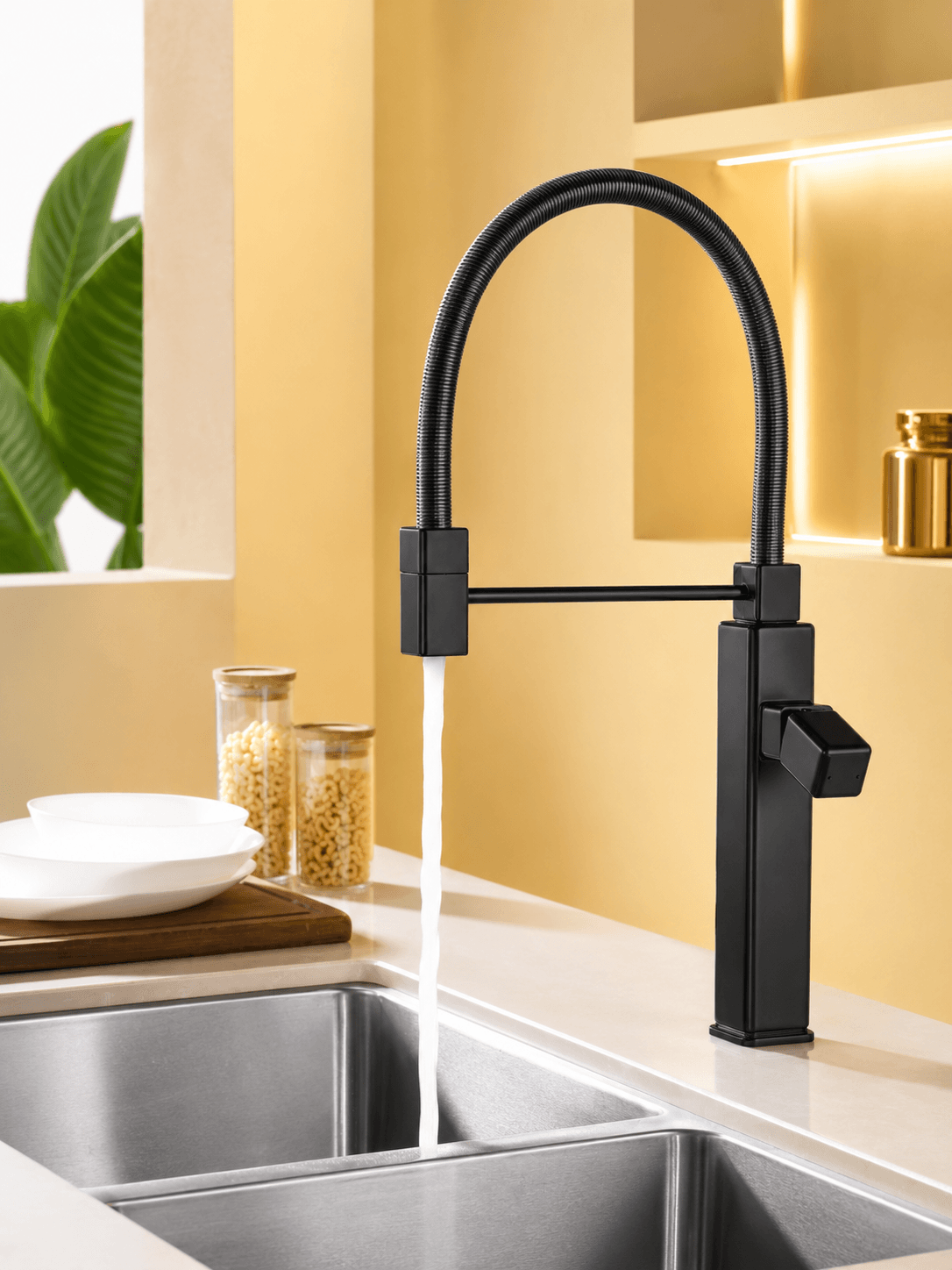 Robinet Cuisine Classique unique Fancell – PRAGA Noir4