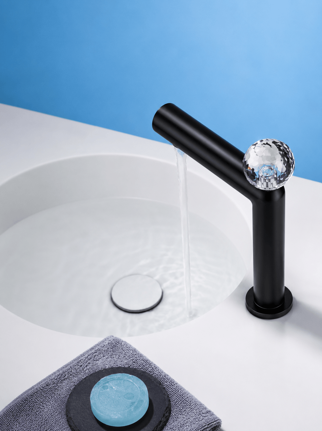Robinet Lavabo Cristal Fancell CRISTALLO – Noir14Élégant FCL16610