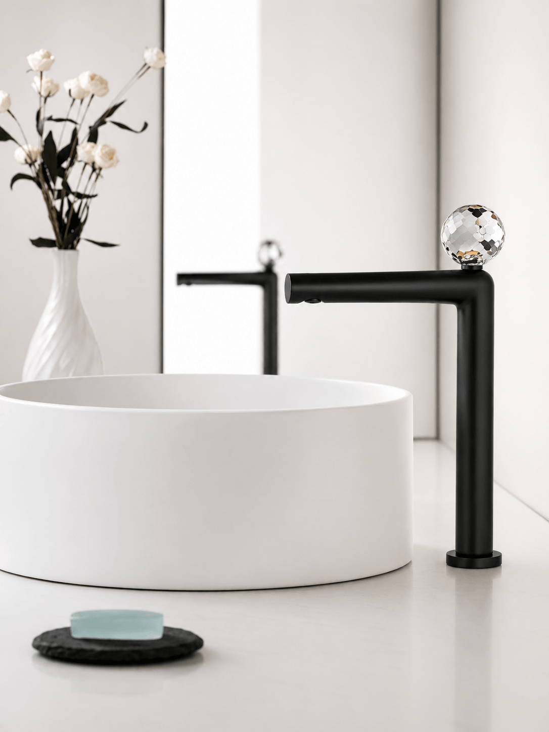 Robinet Lavabo Cristal Fancell CRISTALLO – Premium FCL16611 Noir1