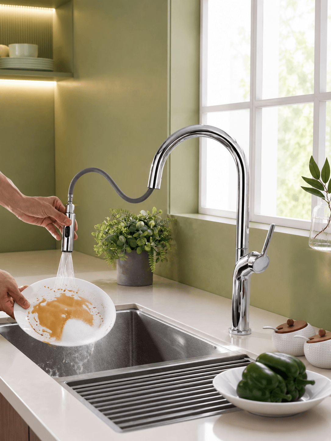 Robinet évier rétractable Fancell CORVA FCL21057 Chromé3