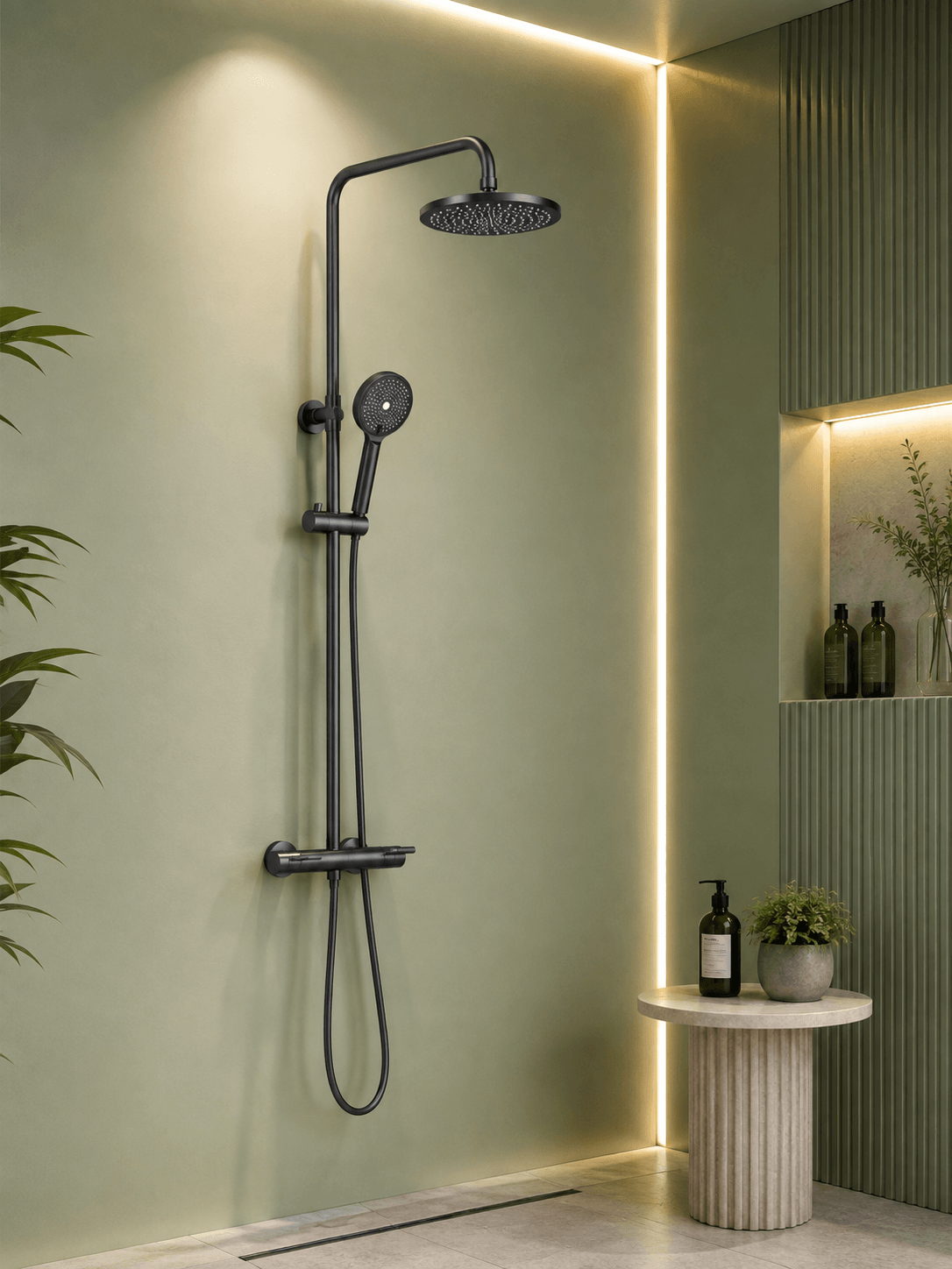 Ensemble Douche Encastré 3 Fonctions – SKELIO FCL09393 Gris1