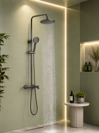 Ensemble Douche Encastré 3 Fonctions – SKELIO FCL09393 Gris2