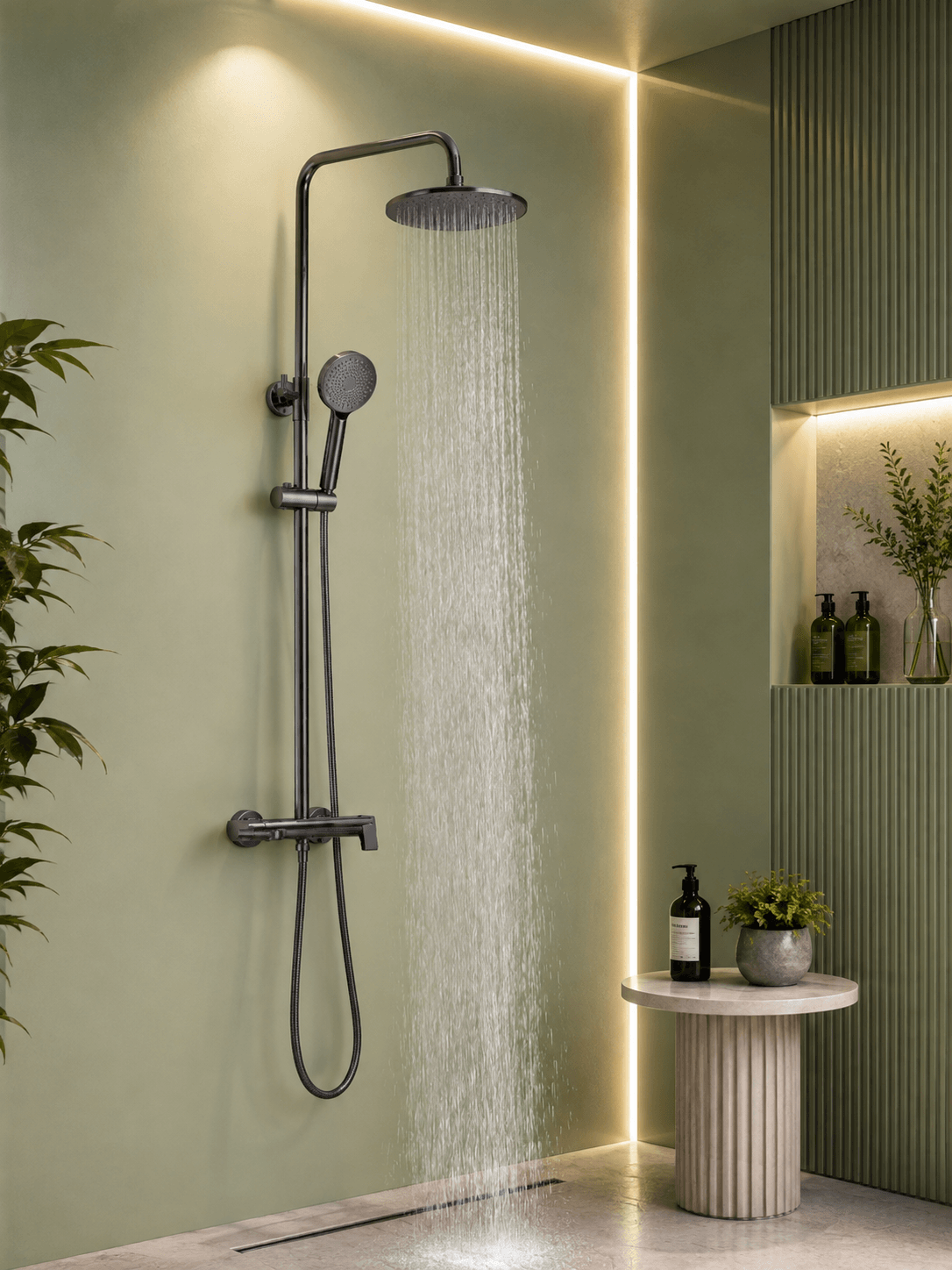 Ensemble Douche Encastré 3 Fonctions – SKELIO FCL09393 Gris2
