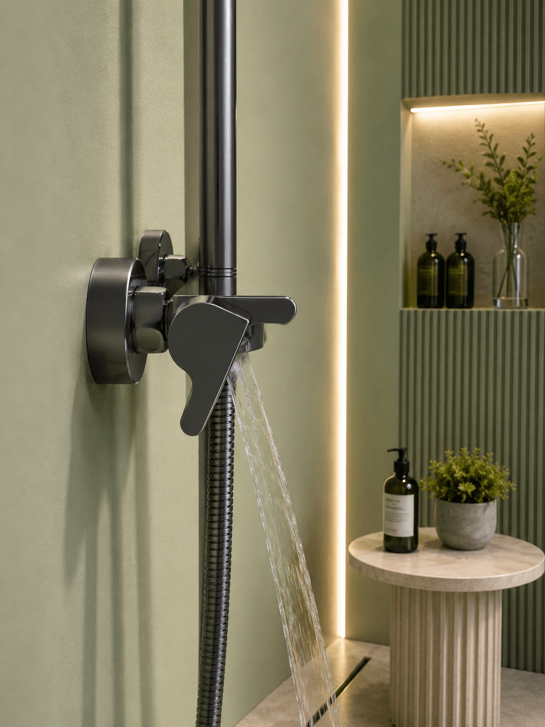 Ensemble Douche Encastré 3 Fonctions – SKELIO FCL09393 Gris4