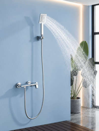 Robinet de Douche SKELIO – Design Géométrique FCL09390 Chromé2