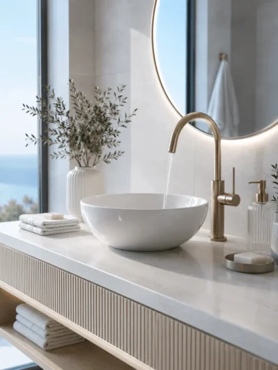 Robinetterie lavabo Fancell — mitigeur lavabo chrome salle de bain